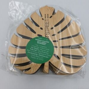 Color Street Coasters Bamboo Palm Leaves Monstera Leaves Set of 4 - NEW